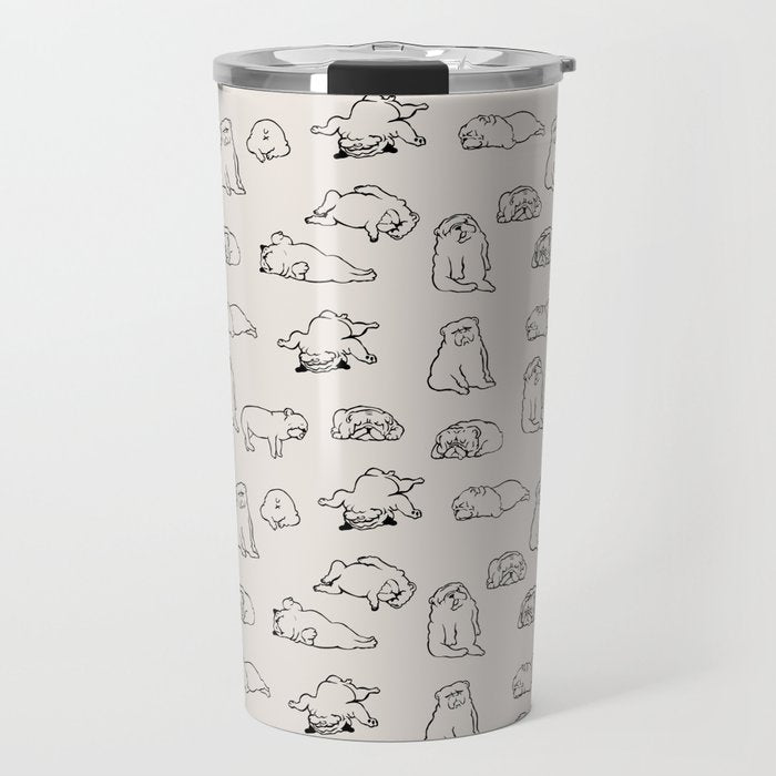 More Sleep English Bulldog Travel Mug Gallery Image 1