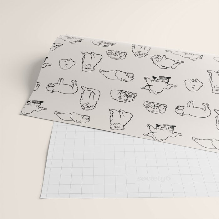 More Sleep English Bulldog Wrapping Paper Gallery Image 2