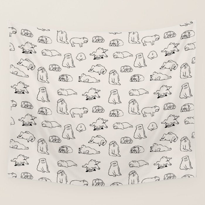 More Sleep English Bulldog Wall Tapestry Gallery Image 1