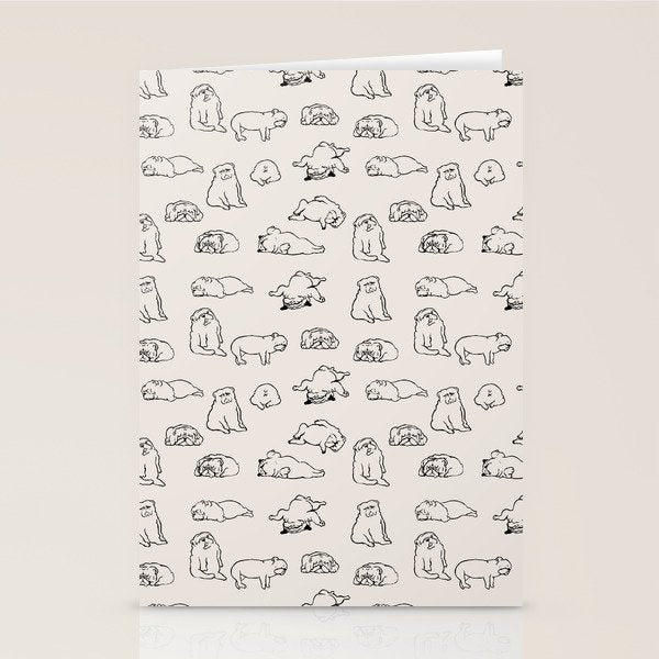 More Sleep English Bulldog Stationery Card Gallery Image 2