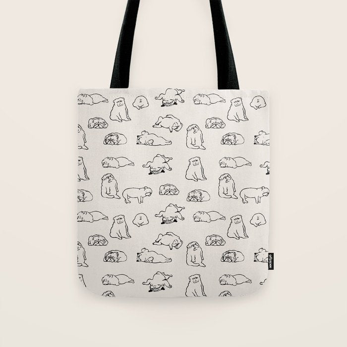 More Sleep English Bulldog Tote Bag Gallery Image 1