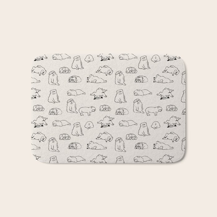 More Sleep English Bulldog Bath Mat Gallery Image 1