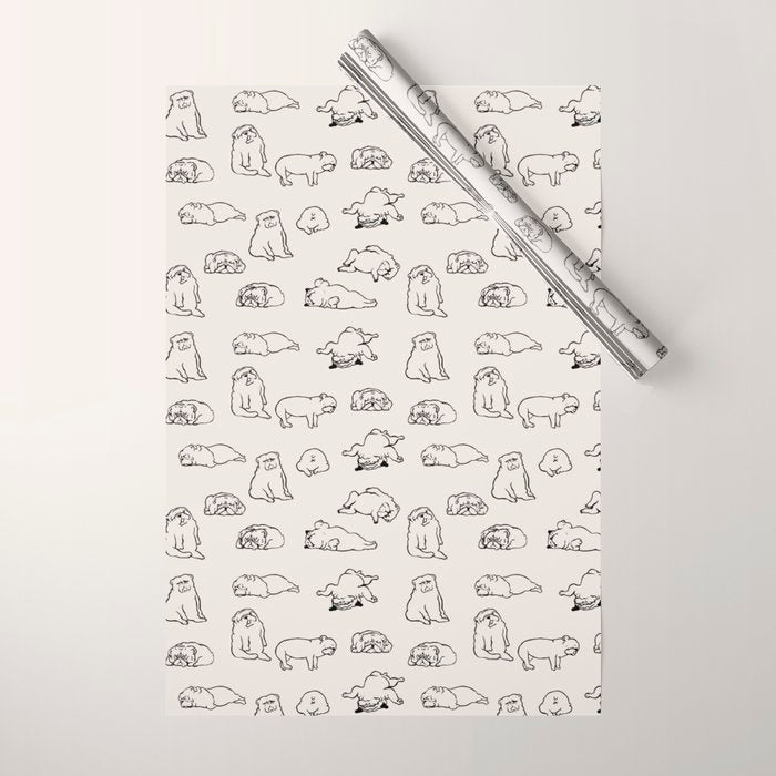More Sleep English Bulldog Wrapping Paper Gallery Image 1