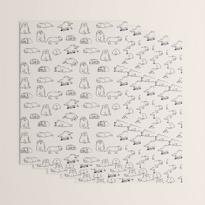 More Sleep English Bulldog Wrapping Paper Gallery Image 3