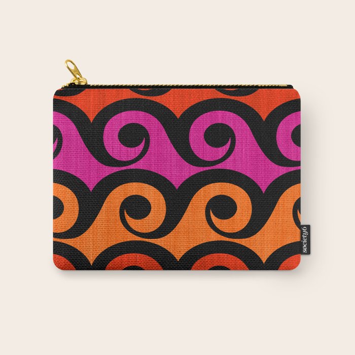 Surf's Up Waves Colorful Pattern  Carry All Pouch Gallery Image 1