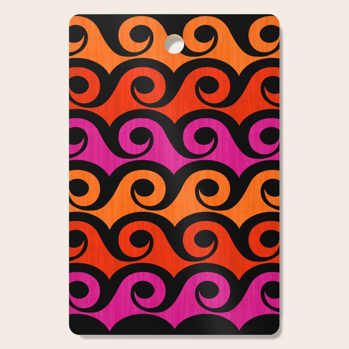 Surf's Up Waves Colorful Pattern  Cutting Board Gallery Image 1