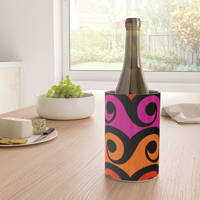 Surf's Up Waves Colorful Pattern  Wine Chiller Gallery Image 4