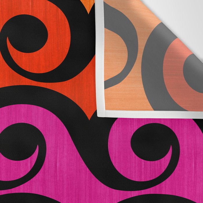 Surf's Up Waves Colorful Pattern  Wall Tapestry Gallery Image 3