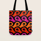 Surf's Up Waves Colorful Pattern  Tote Bag Gallery Image 1