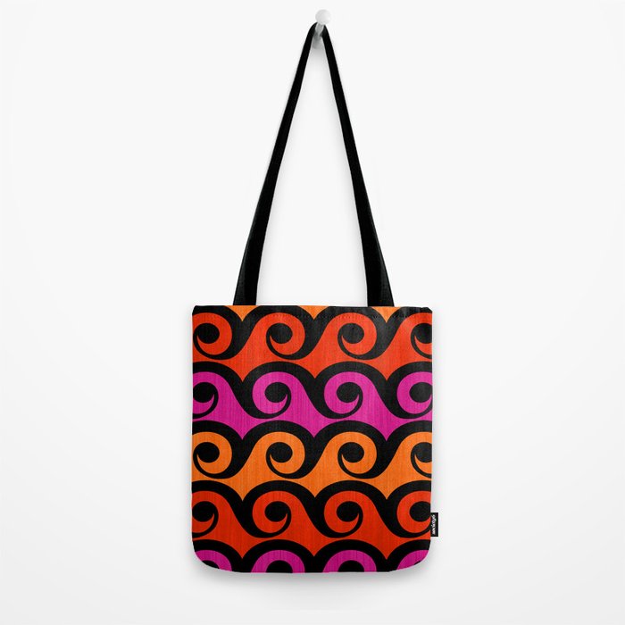 Surf's Up Waves Colorful Pattern  Tote Bag Gallery Image 2