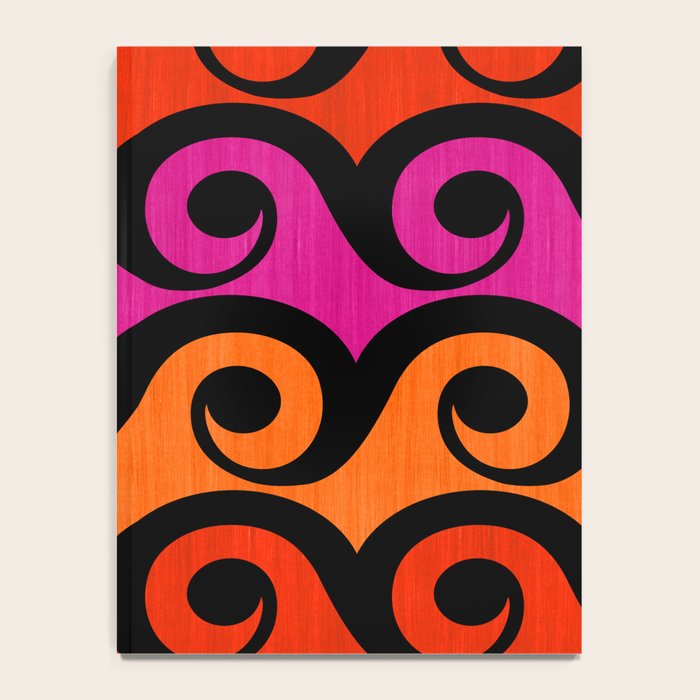 Surf's Up Waves Colorful Pattern  Notebook Gallery Image 4