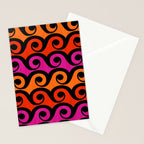Surf's Up Waves Colorful Pattern  Stationery Card Gallery Image 2