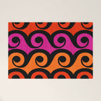 Surf's Up Waves Colorful Pattern  Welcome Mat Gallery Image 1