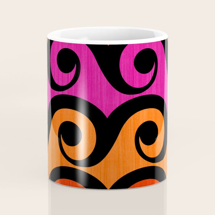 Surf's Up Waves Colorful Pattern  Coffee Mug Gallery Image 4
