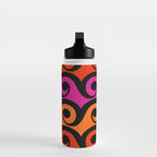Surf's Up Waves Colorful Pattern  Water Bottle Gallery Image 3
