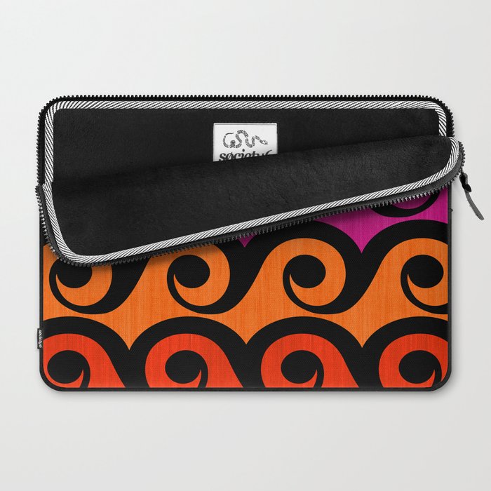 Surf's Up Waves Colorful Pattern  Laptop Sleeve Gallery Image 2