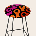 Surf's Up Waves Colorful Pattern  Stool Gallery Image 2
