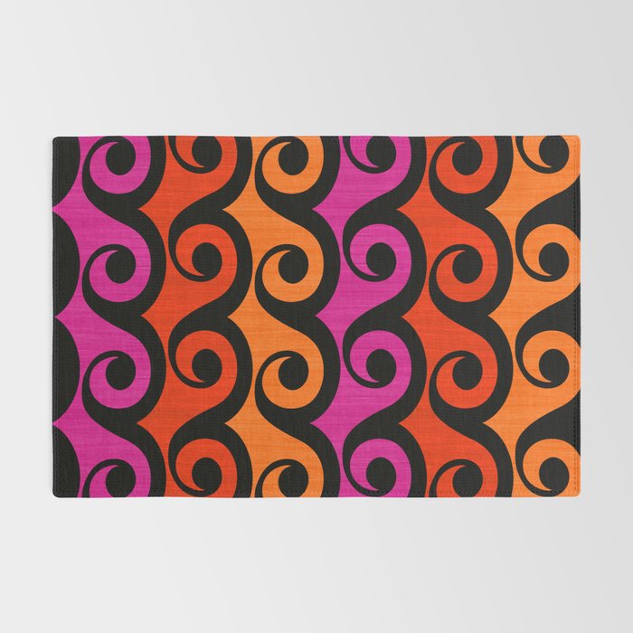 Surf's Up Waves Colorful Pattern  Rug Gallery Image 2