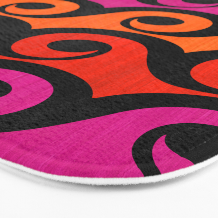 Surf's Up Waves Colorful Pattern  Bath Mat Gallery Image 3