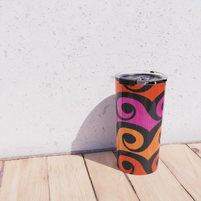Surf's Up Waves Colorful Pattern  Travel Mug Gallery Image 4