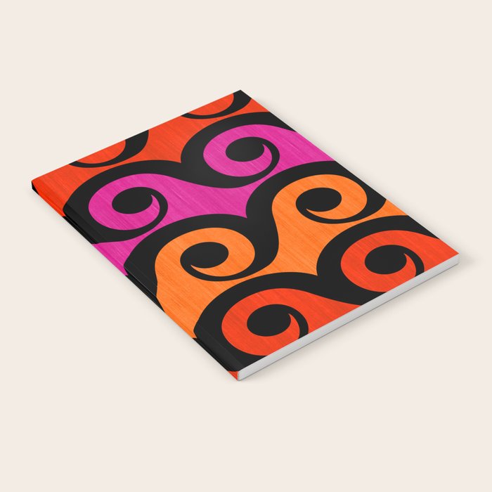 Surf's Up Waves Colorful Pattern  Notebook Gallery Image 1