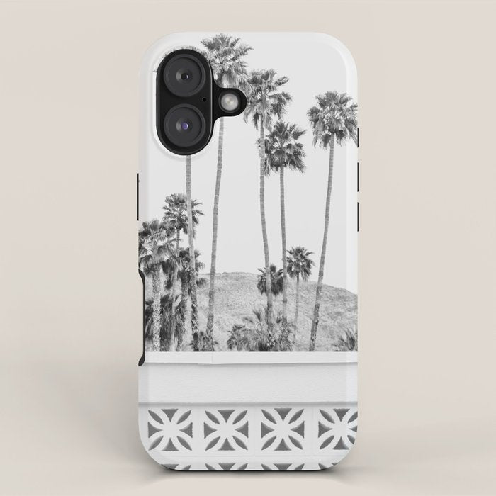 Breeze Block - Palm Springs Black and White Photography iPhone Case Gallery Image 1