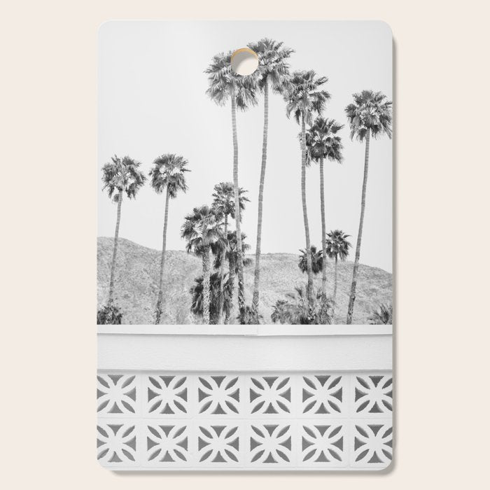 Breeze Block - Palm Springs Black and White Photography Cutting Board Gallery Image 1