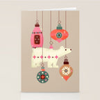 Festive Baubles With A Polar Bear Stationery Card Gallery Image 2