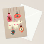 Festive Baubles With A Polar Bear Stationery Card Gallery Image 2