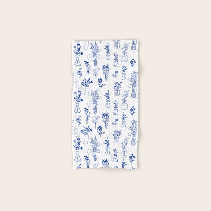 Simple Still Life with Flowers and Vases Bath Towel Gallery Image 1