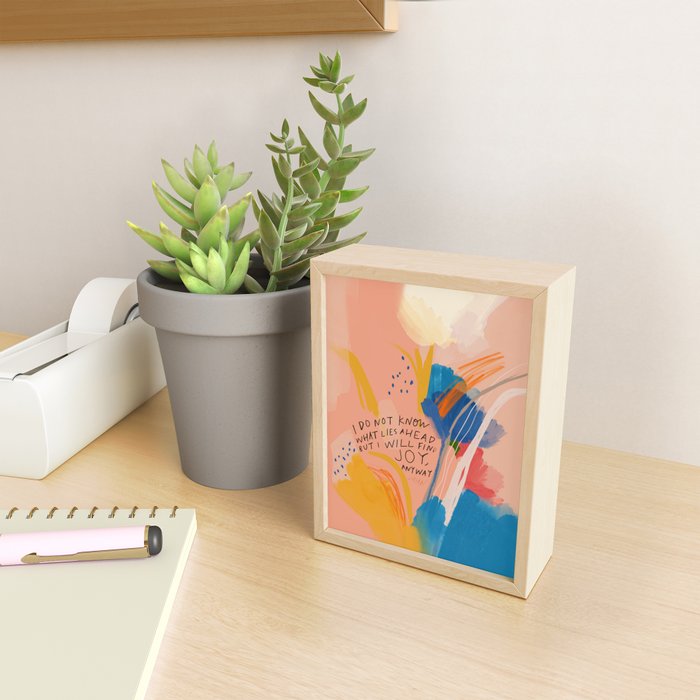 Find Joy. The Abstract Colorful Florals Mini Art Print Gallery Image 2