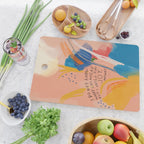 Find Joy. The Abstract Colorful Florals Cutting Board Gallery Image 2