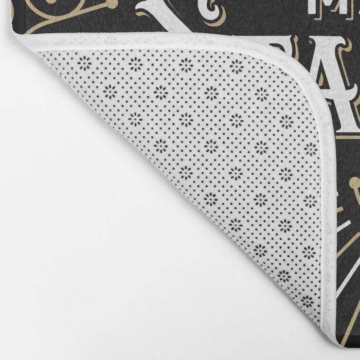 Made of Stardust - Black & Gold Palette Bath Mat Gallery Image 2