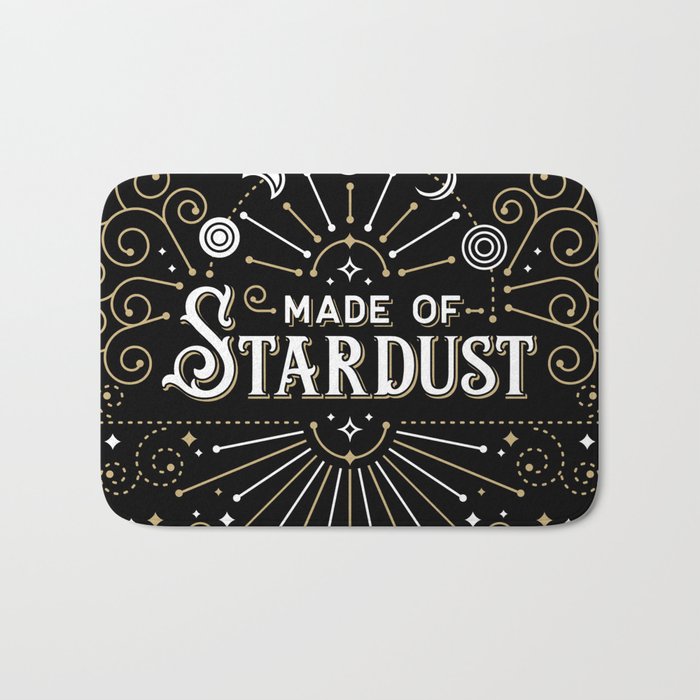 Made of Stardust - Black & Gold Palette Bath Mat Gallery Image 1