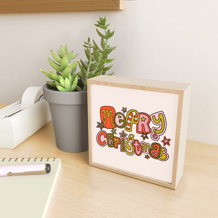 Merry Christmas Doodle Mini Art Print Gallery Image 2
