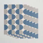 Semicircle Stripes - Blue Wrapping Paper Gallery Image 3