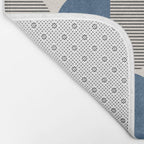Semicircle Stripes - Blue Bath Mat Gallery Image 2