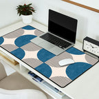 Semicircle Stripes - Blue Desk Mat Gallery Image 2