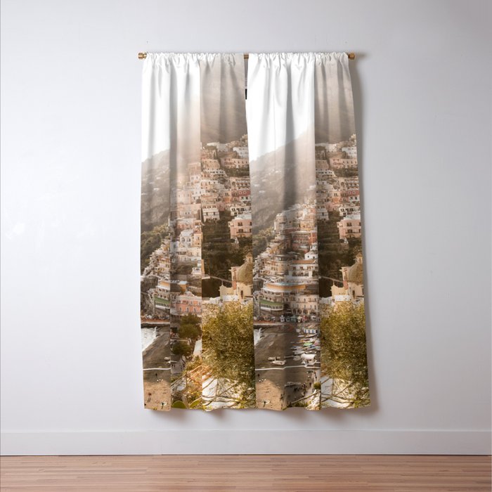 Bella Positano #9 #travel #wall #art #society6 Window Curtain Gallery Image 3