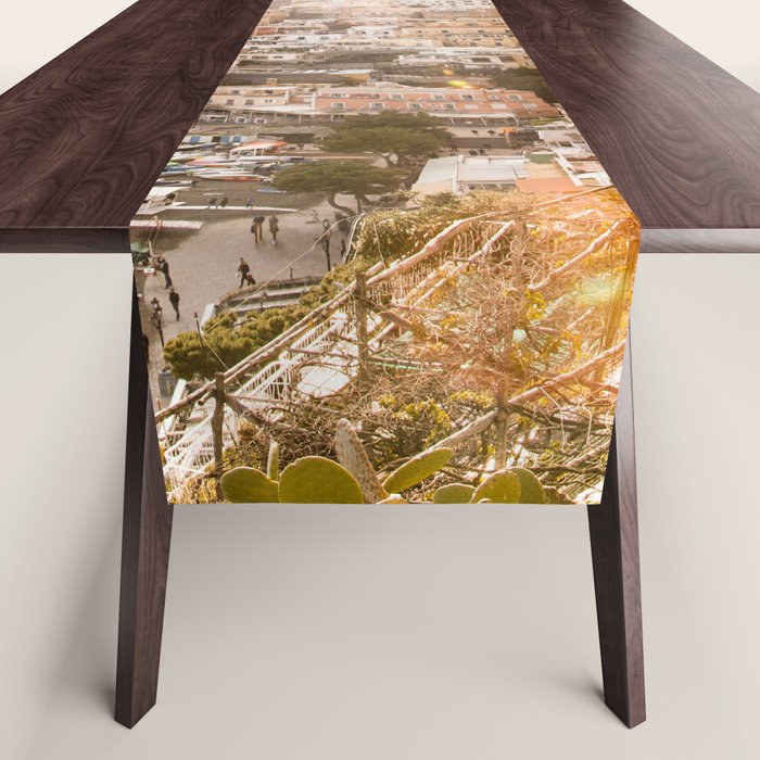 Bella Positano #9 #travel #wall #art #society6 Table Runner Gallery Image 1