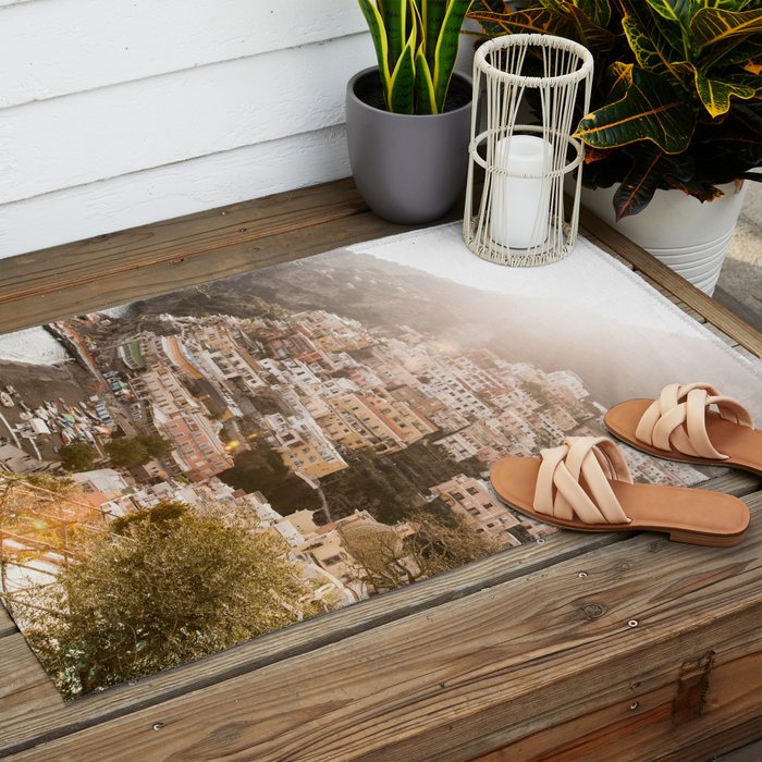 Bella Positano #9 #travel #wall #art #society6 Outdoor Rug Gallery Image 2