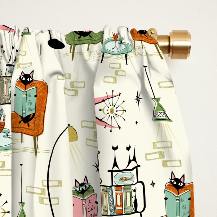 Cozy Cats Den studioxtine Window Curtain Gallery Image 2