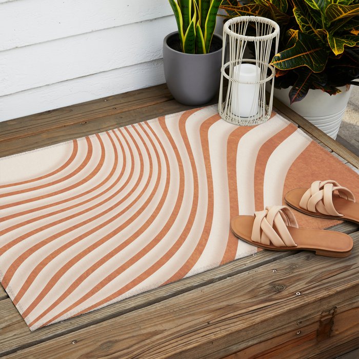 Movement of Lines 2 Outdoor Rug Gallery Image 2