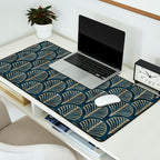 Art Deco, Decorative Fan Leaves Desk Mat Gallery Image 2