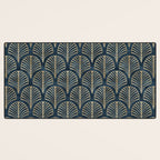 Art Deco, Decorative Fan Leaves Desk Mat Gallery Image 3