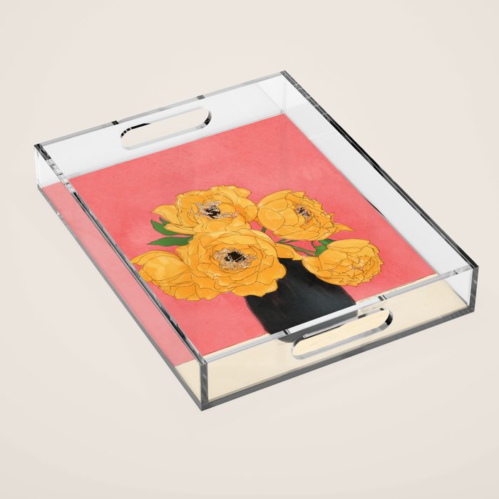 Bouquet Gift Sunny Acrylic Tray Gallery Image 1