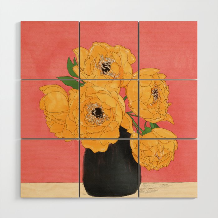 Bouquet Gift Sunny Wood Wall Art Gallery Image 1