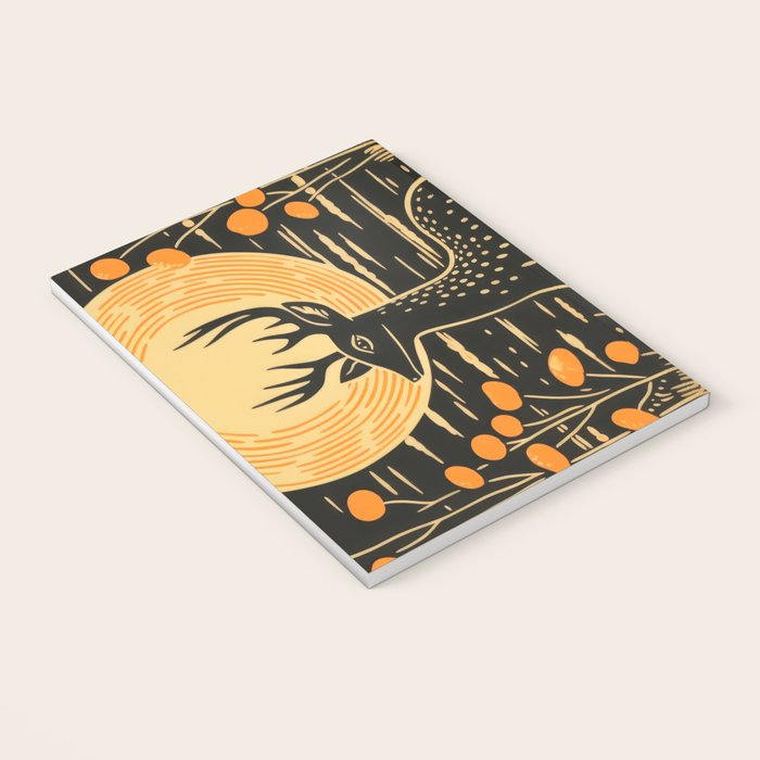 Autumn Moon Horned Deer Notebook Gallery Image 3