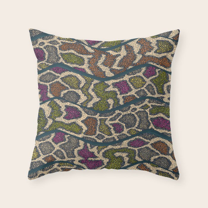 boa wave Throw Pillow Gallery Image 1