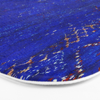 -A5- Royal Calm Blue Bohemian Moroccan Artwork. Bath Mat Gallery Image 3